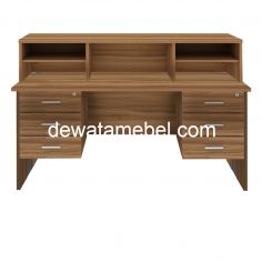Office Table Size 160 - MD 1675 + MD H03 + MD H03 + MD RC 160 / Teakwood
